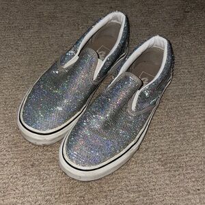 Vans Shimmering Silver Slip-Ons